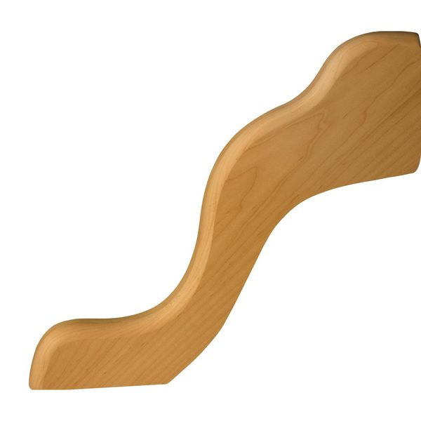 Osborne Wood Products 11 1/2 x 13 1/2 x 1 3/4 Cabriole Pedestal Foot in Alder 1430A